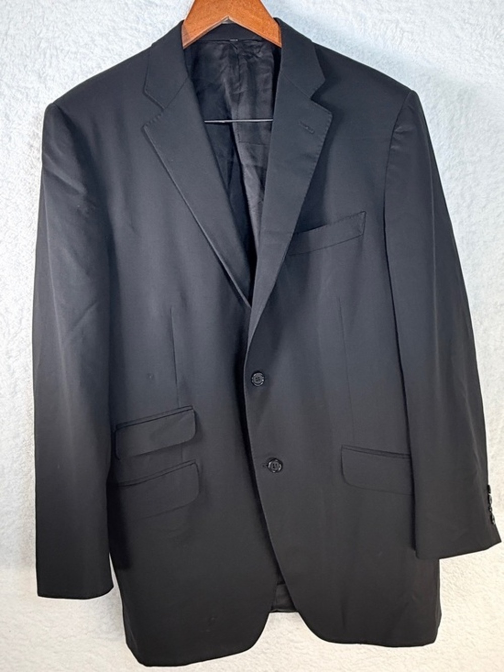 Canali Proposta Men’s 42L Black Super 120s Wool Blazer Made in Italy
